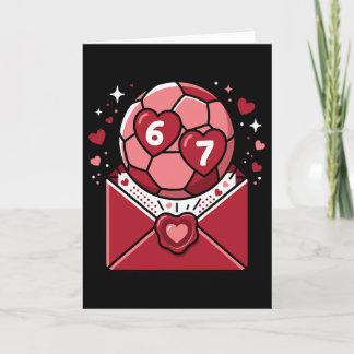 Valentine Soccer Game Love For Football Girl Card 