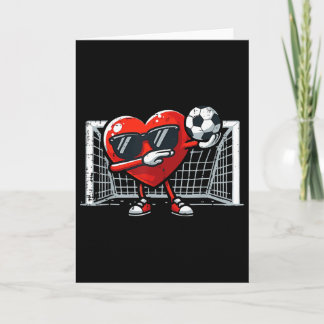 Valentine Soccer Heart Drip Sport Love Valentines  Card