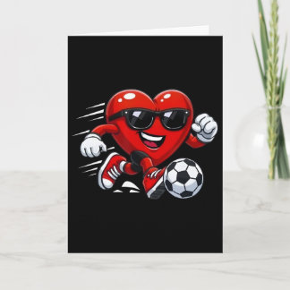 Valentine Soccer Heart Drip Sport Love Valentines  Card