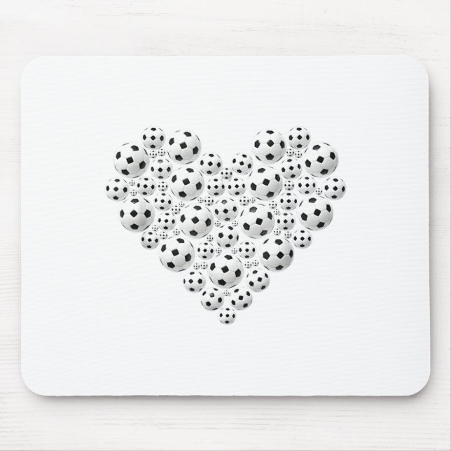 Valentine Soccer Heart Drip Srt Love Valentines Da Mouse Pad (Front)