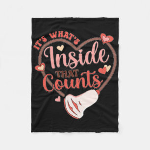 Valentine Sonography Tech Heart Transducer Ultraso Fleece Blanket