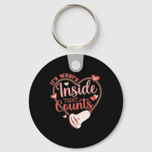 Valentine Sonography Tech Heart Transducer Ultraso Key Ring