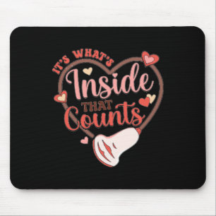 Valentine Sonography Tech Heart Transducer Ultraso Mouse Pad