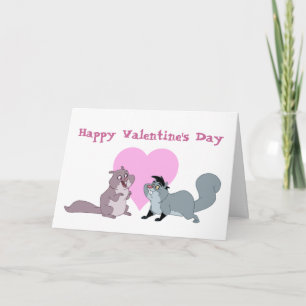 Valentine Squirrels Card