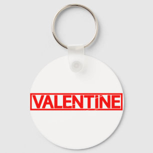 Valentine Stamp Key Ring
