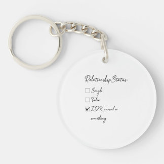 Valentine status for singles key ring