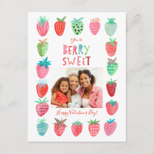 Valentine Strawberry Postcard