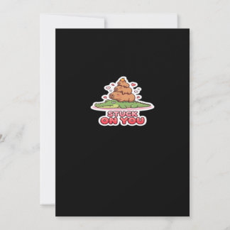 Valentine Stuck On You Cute Animal Love Playful De Holiday Card