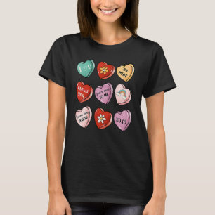 Valentine Sweet Candy Heart Kiss Happy Valentine's T-Shirt