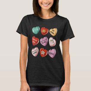 Valentine Sweet Candy Heart Kiss Happy Valentine's T-Shirt
