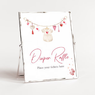 Valentine Sweetheart Baby Shower Diaper Raffle Poster