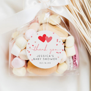 Valentine Sweetheart Baby Shower Favour Sticker