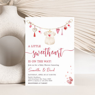 Valentine Sweetheart Baby Shower Invitation