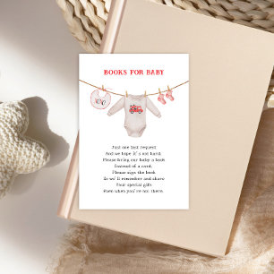Valentine Sweetheart Boy Baby Shower Book Request Enclosure Card