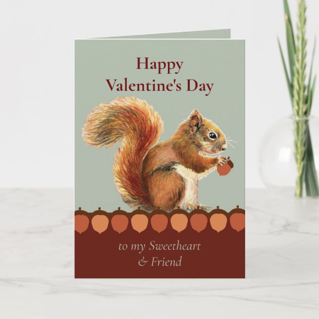 Valentine Sweetheart Friend Still Nuts About You  Card (Front)