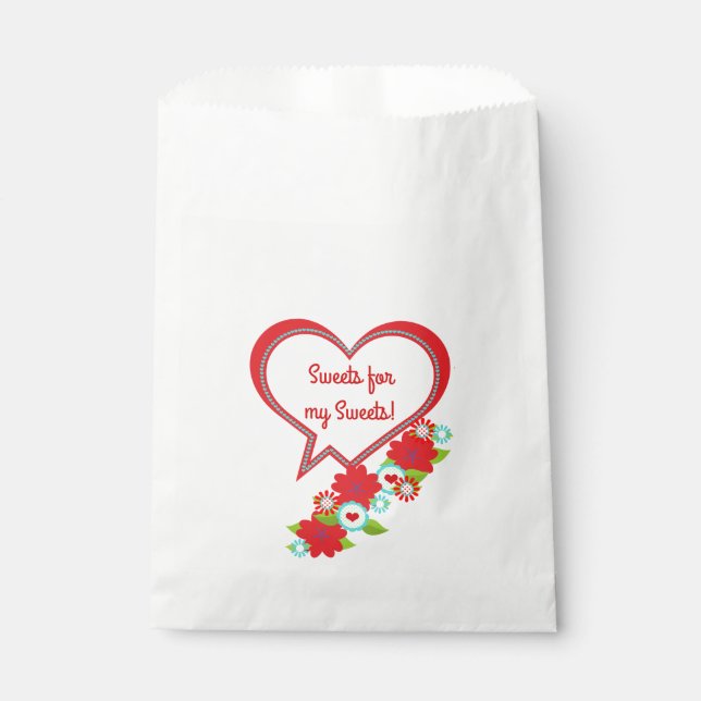 Valentine Sweets | You Customise Text Favour Bag (Front)
