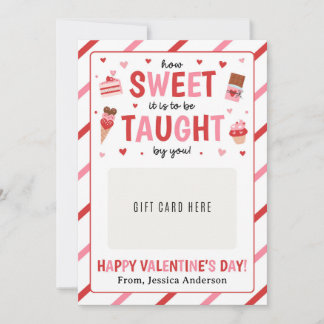 Valentine Teacher Appreciation Gift Card Holder