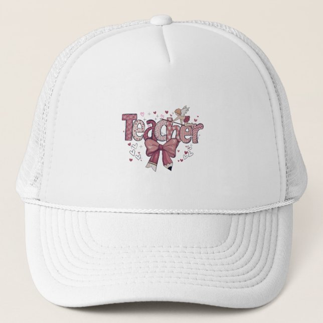 Valentine Teacher Baseball & Trucker Hat – Coquett (Front)