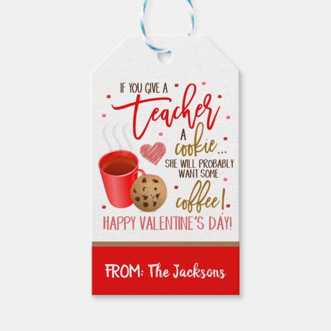 Valentine Teacher Gift Tag (Front)