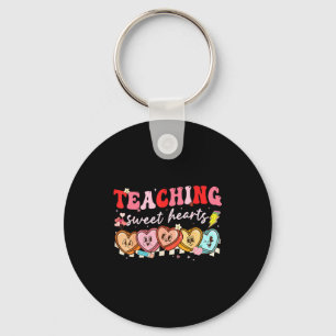 Valentine Teaching Sweet Hearts Teacher Men Women Key Ring