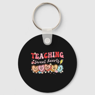 Valentine Teaching Sweet Hearts Teacher Men Women Key Ring
