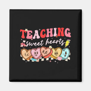 Valentine Teaching Sweet Hearts Teacher Men Women  Magnet