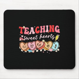 Valentine Teaching Sweet Hearts Teacher Men Women Mouse Pad