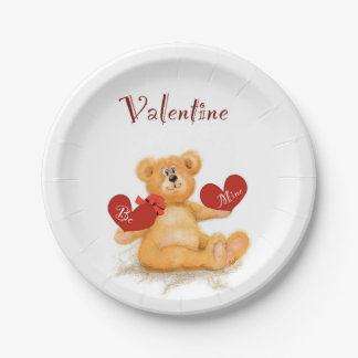 Valentine Teddy Bear Party Plate