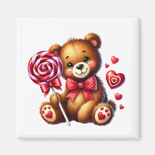 Valentine Teddy Magnet   (Front)