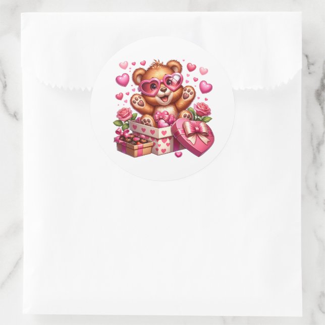 Valentine Teddy Stickers (Bag)