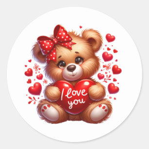 Valentine Teddy Stickers