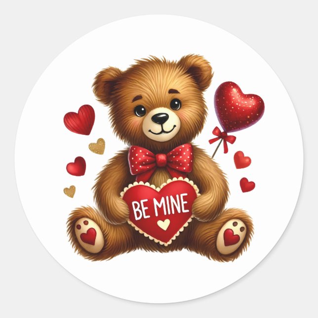 Valentine Teddy Stickers (Front)