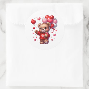 Valentine Teddy Stickers