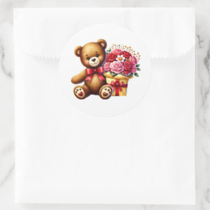 Valentine Teddy Stickers