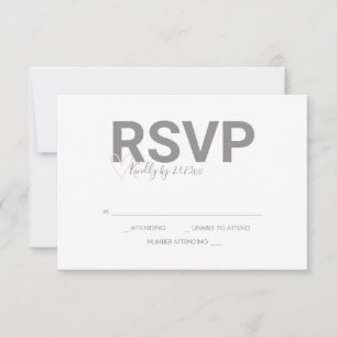 Valentine Theme Watercolor Reply RSVP Cards
