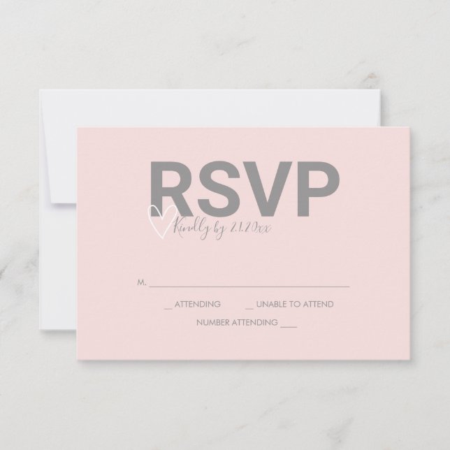 Valentine Theme Watercolor Reply RSVP Cards (Front)