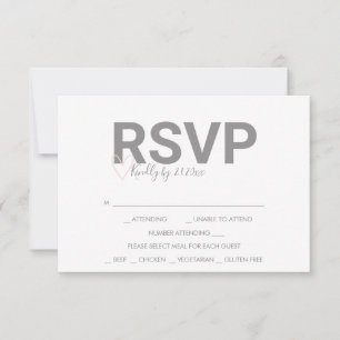 Valentine Theme Watercolor Reply RSVP Cards