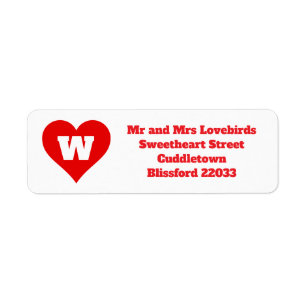 Valentine Themed Address Label Return Address Label