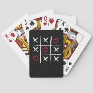 Valentine Tic Tac Toe Hearts Valentines Day Valent Playing Cards