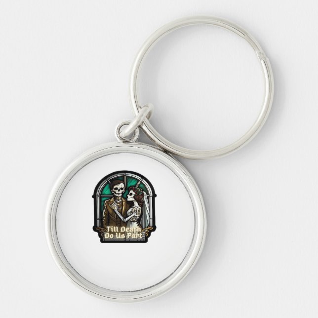 Valentine Till Death Do Us Part Classic Key Ring (Front)