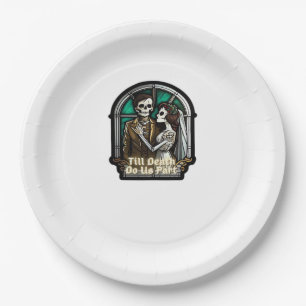 Valentine Till Death Do Us Part Classic Paper Plate