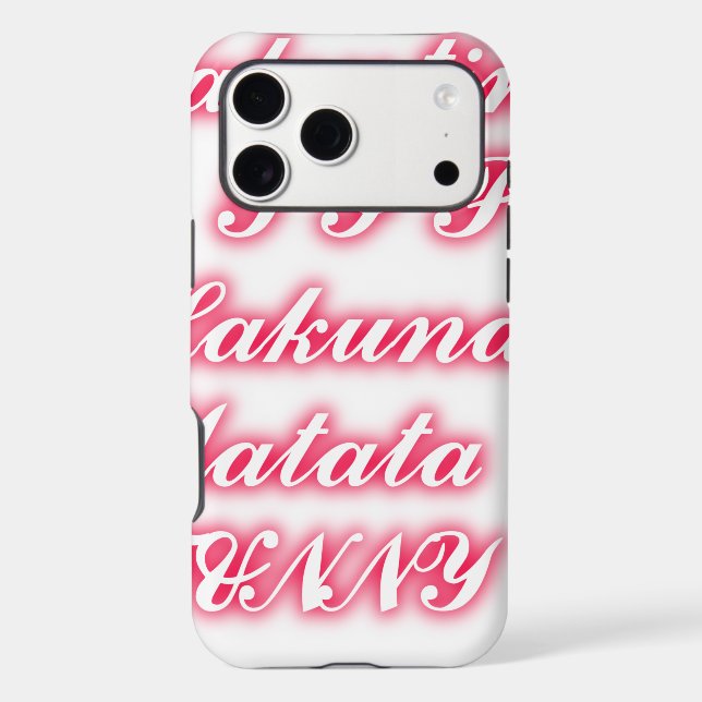 Valentine Tip: Hakuna Matata Funny Text Art Print (Back)
