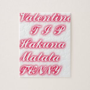 Valentine tip hakunamatata funny romantic colours jigsaw puzzle
