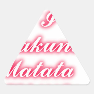 Valentine tip hakunamatata funny romantic colours triangle sticker
