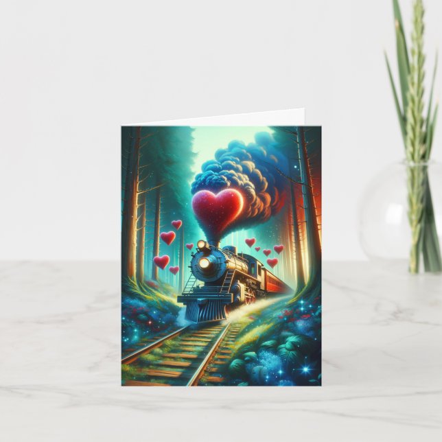 Valentine Train Holiday Card (Front)