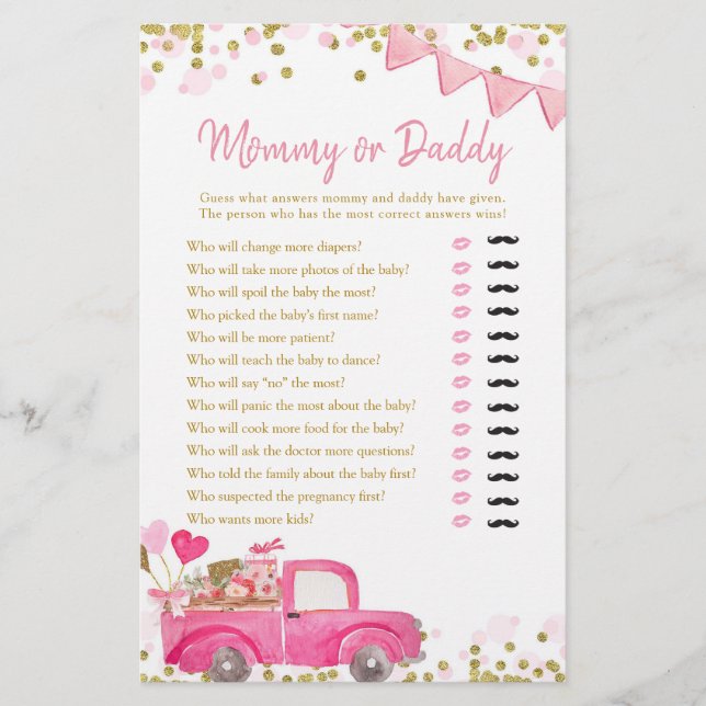 Valentine Truck Sweetheart Mummy or Daddy (Front)