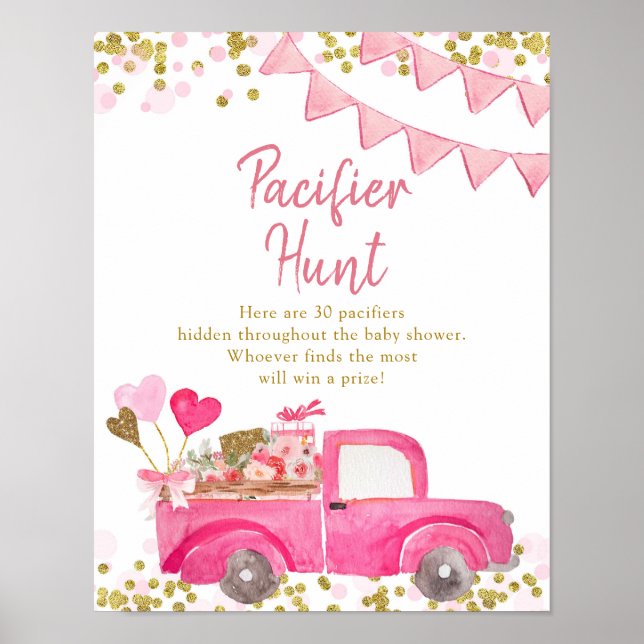 Valentine Truck Sweetheart Pacifier Hunt Poster (Front)