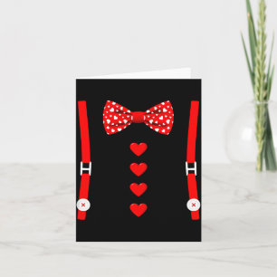 Valentine Tuxedo Heart Outfit Funny Love  Card