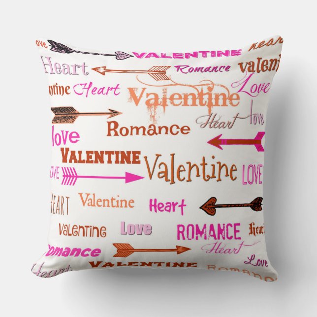 Valentine Typography Cushion (Front)