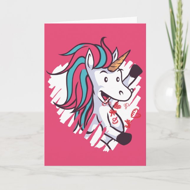 Valentine Unicorn Card (Front)